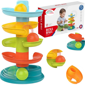 Wieża z piłeczkami zjeżdzalnia piłek kulek kuleczkowa dla dzieci montessori