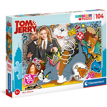 Puzzle dla dzieci 104 Superkolor Tom&jerry elementów układanka