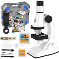 Mikroskop Edukacyjny dla Dzieci 1200x Zestaw Naukowy STEM + Walizka i Akcesoria do Eksperymentów