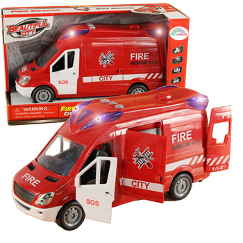 Straż pożarna samochód zabawka wóz auto strażacki pojazd napęd interaktywna