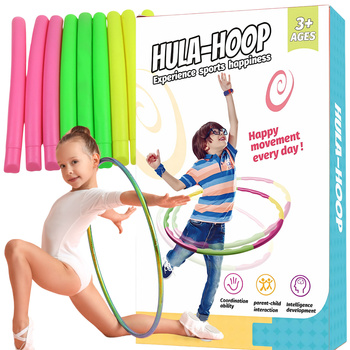 Składane hula hop kolorowe do zabawy  9el. dla dzieci Hula HOOP