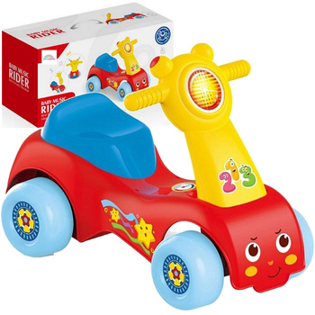 Interaktywny muzyczny jeździk chodzik skuter pchacz nauka chodzenia muzyczny