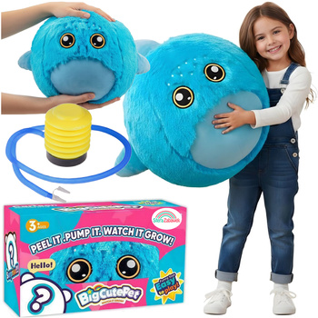 PIŁKA DO SKAKANIA PLUSZOWA BigCutePet MASKOTKA 50cm ROSNĄCE ZWIERZĄTKO + POMPKA