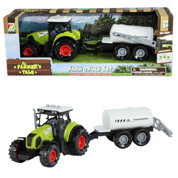 Zielony Traktor z Przyczepą - Zabawka dla Małych Farmerów