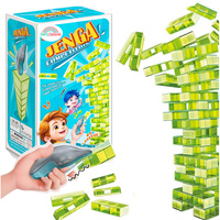 Jenga 2.0 z wibrująca myszka Gra zręcznościowa chwiejąca się wieża klocki   