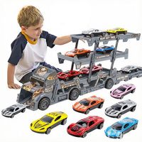 Mega Laweta Transporter Samochodów XXL – 12 Autek Sportowych w Zestawie! Kreatywna Zabawka dla Dzieci