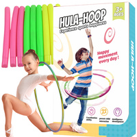 Składane hula hop kolorowe do zabawy 9el. dla dzieci Hula HOOP