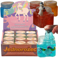 12 sztuk zestaw Slime glut masa w słoiczku  płynna plastelina jednorożec pony żelowa sensoryczna elastyczny 