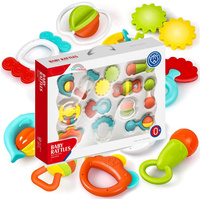 Grzechotki gryzaki zestaw grzechotek dla malucha dziecka prezentowy na ząbkowanie 12 szt