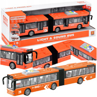 Duży miejski autobus przegubowy 46 CM City DŹWIĘKI ŚWIATŁA OTWIERANE DRZWI BUS AUTKo